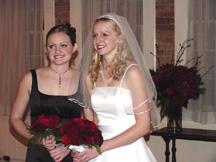 Stephanie and sister maid of honor, Allison Wegg
